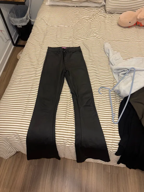 Edikted Leather Pants Flare - Image 2