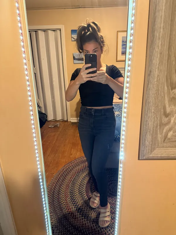 American Eagle black high waisted skinny jeans - Image 4