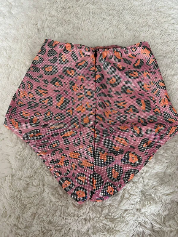 Shiny Leopard Shorts Multi - Image 3