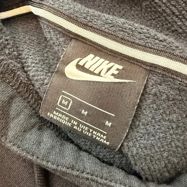 Nike Womens Black Metallic Gold Silver Logo Cropped Hoodie‎ Sweatshirt Size M - Image 7