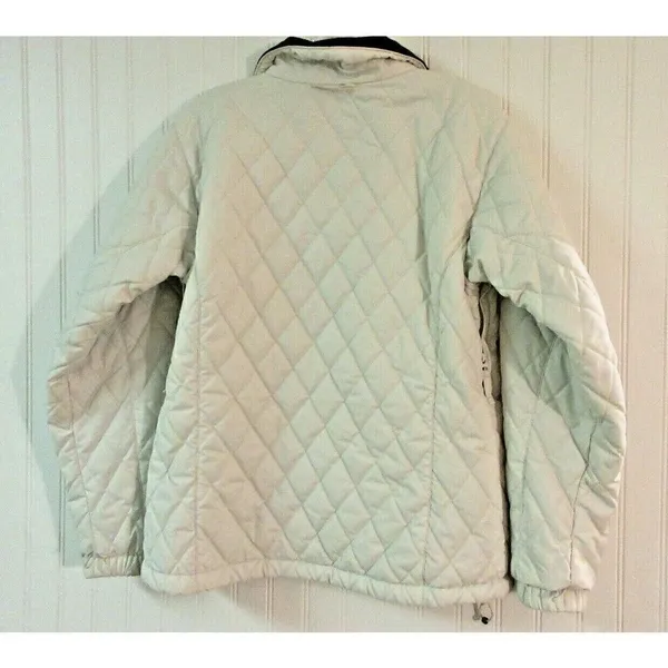 Columbia Jacket Vertex Off White With Black Collar Size Medium - Image 2