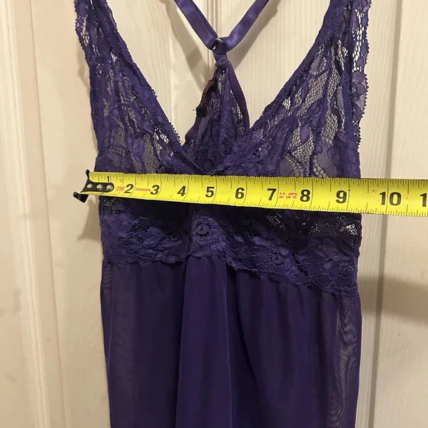 Avidlove Purple Lace criss cross strap Chemise - size medium - Image 5