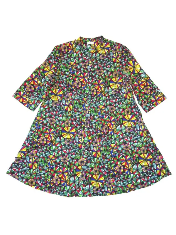 ZURI Kenya Just One Dress in Sugar Rush Cotton Button Down Shirtdress L - Image 3