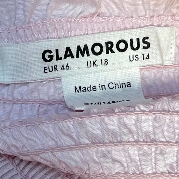 Glamorous Pink Sleeveless Smocked Ruffle Cami Camisole Midi A-Line Tank Dress 14 - Image 4