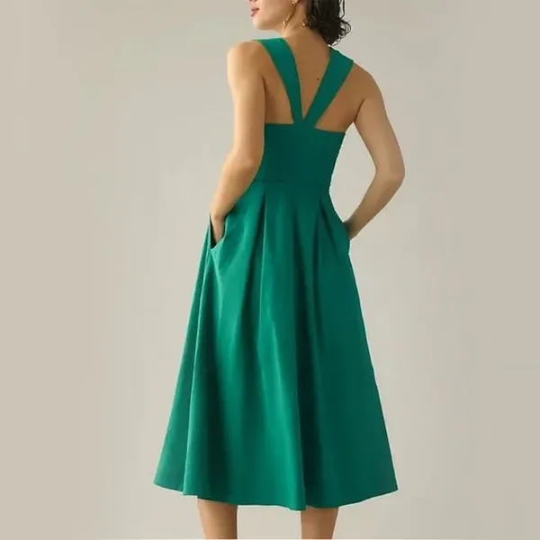 Anthro l Maeve Square-Neck Buttondown Dress - Image 4