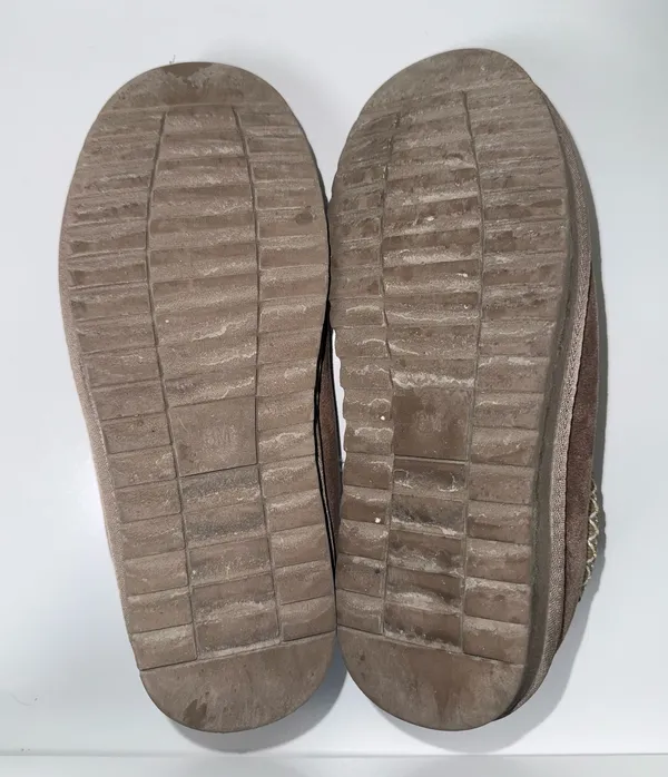 Maurices SuperCush Charlie Clogs Slippers Brown Embroidered Slip On - Image 8