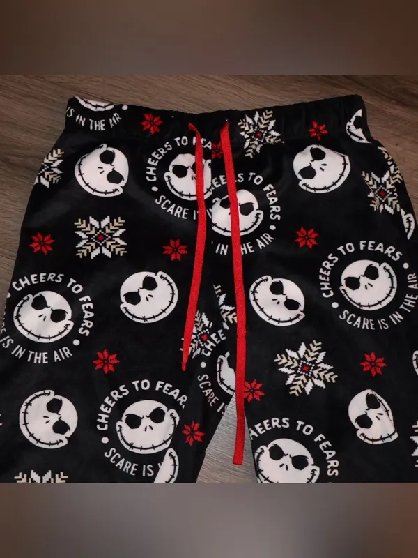 Disney The Nightmare Before Christmas Womens pj's Sleepwear cuff Pant Pajama small 4-6 - Image 2