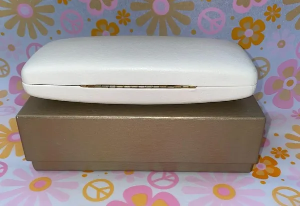 Versace Hard Eyeglass Case, Off-White + Gold Branded Box - Image 7