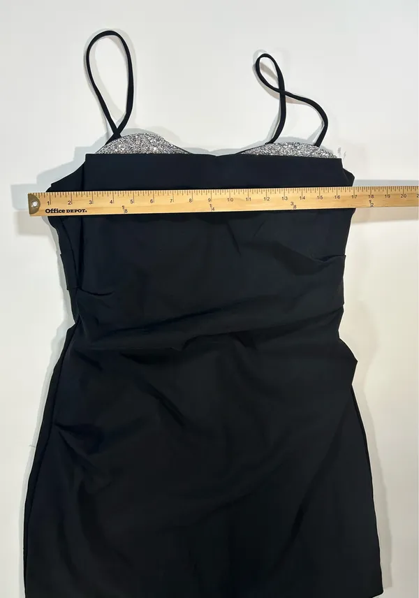 ASTR The Label Kalista Black Embellished Mini Dress Size Large - Image 3