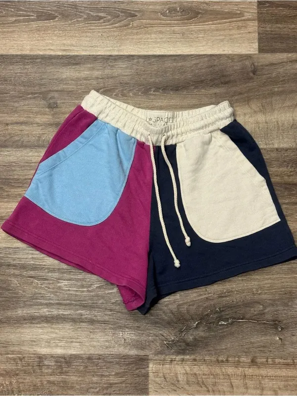 L*Space Active Slate Colorblock Don't Sweat It High Waisted Shorts Women’s Small - Image 2