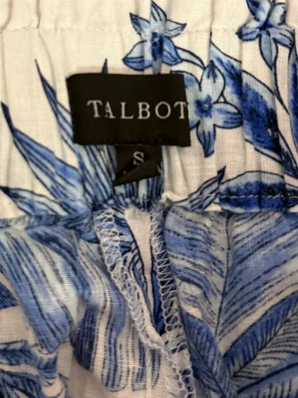 Talbots WASHED LINEN PULL-ON SHORTS - PAINTED PALMS - Image 4