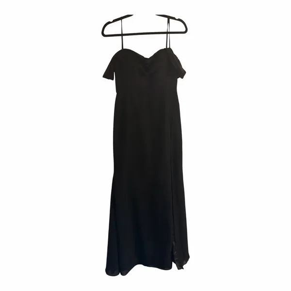 ✨Azazie Black A-Line Off the Shoulder Chiffon Convertible Sz A2 Dress✨ - Image 10