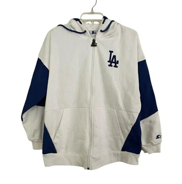 Los Angeles Dodgers Starter Women's Scrimmage Full-Zip Hoodie - White - Image 2