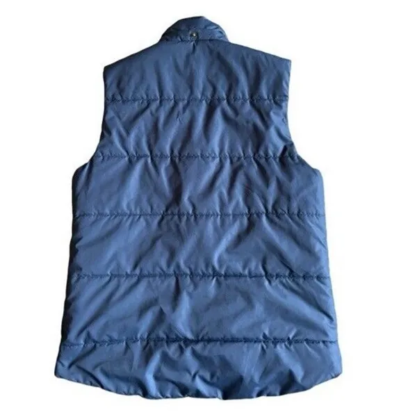 Bagatelle Vest Navy Quilted Size Small Toggles Zip Snap Button Cabin Lodge Fall - Image 6