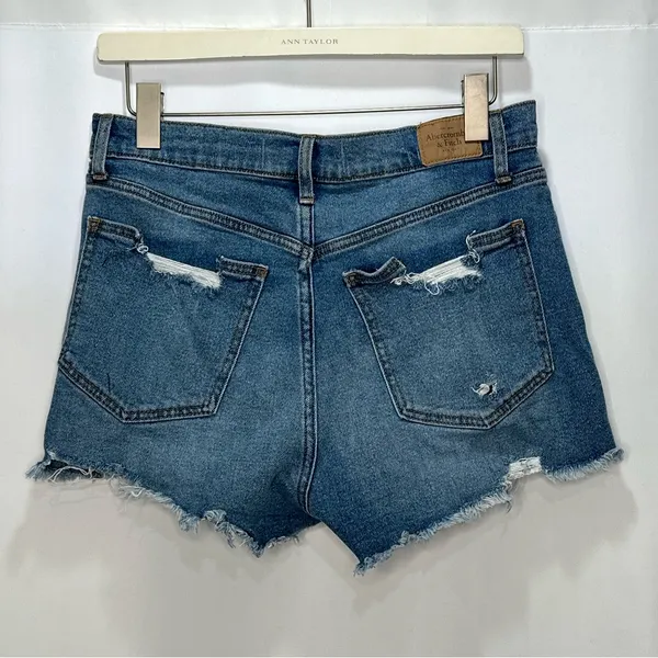 Abercrombie & Fitch High Rise Distressed Denim Cutoff Shorts - Image 3