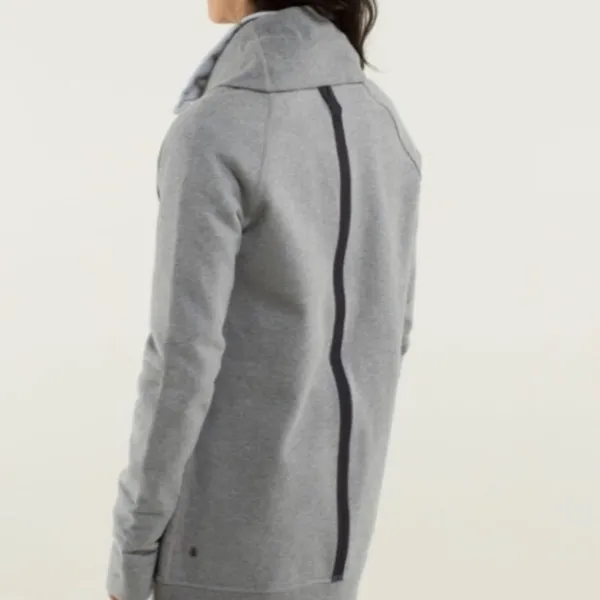 Lululemon Athletica yin to my yang cardi sweatshirt jacket gray and black small‍ - Image 13