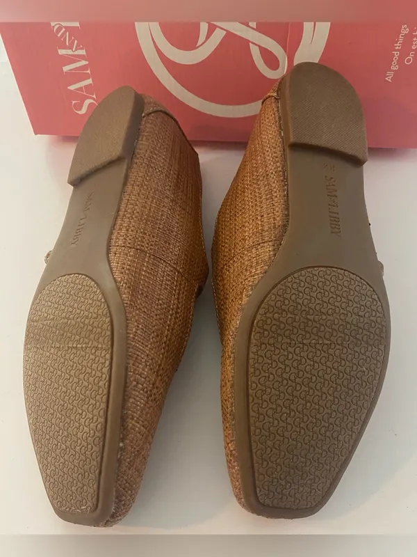 NWT Sam & Libby Women’s Fredi Tan Textured Mary Jane Flats with Buckle - Image 9