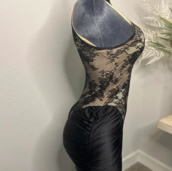 Lace Classy dress Black - Image 3