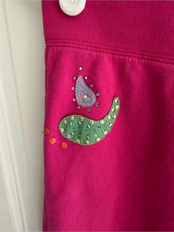 Vintage Y2K Victoria's Secret Paisley‎ Embellished Cotton Leggings XS - Image 3