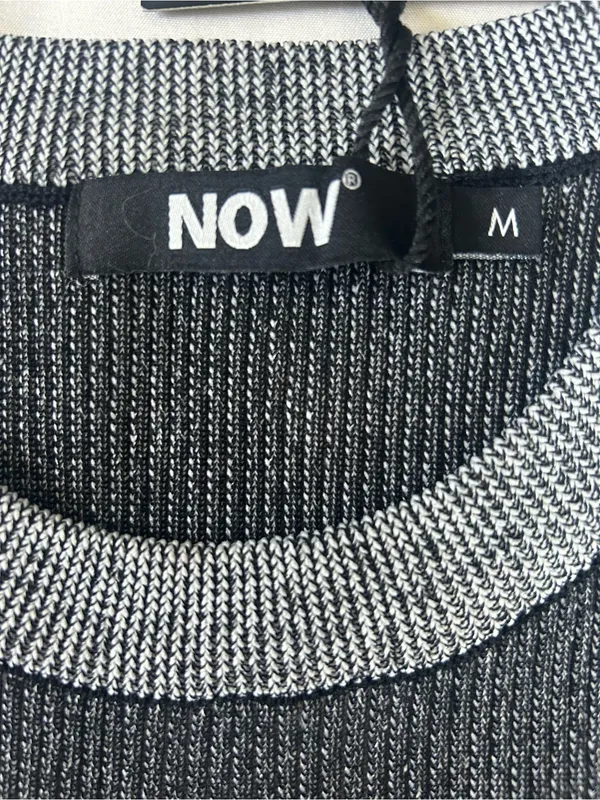NOW Sleeveless Knit Logo Tank - Charcoal & Light Gray - Image 3
