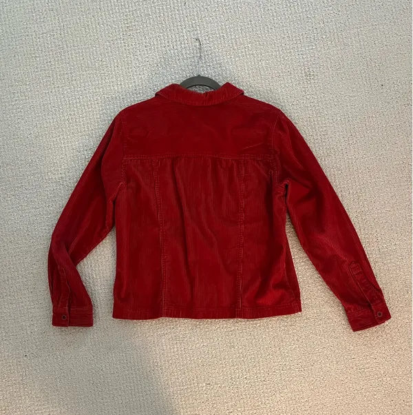 Dress Barn Corduroy Red Button Down - Image 2
