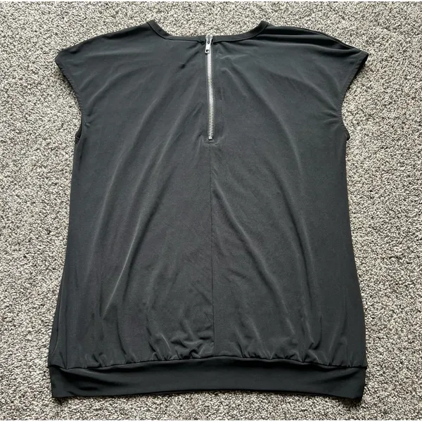 Worthington Stretch women's short sleeve black‎ blouse size medium - Image 6