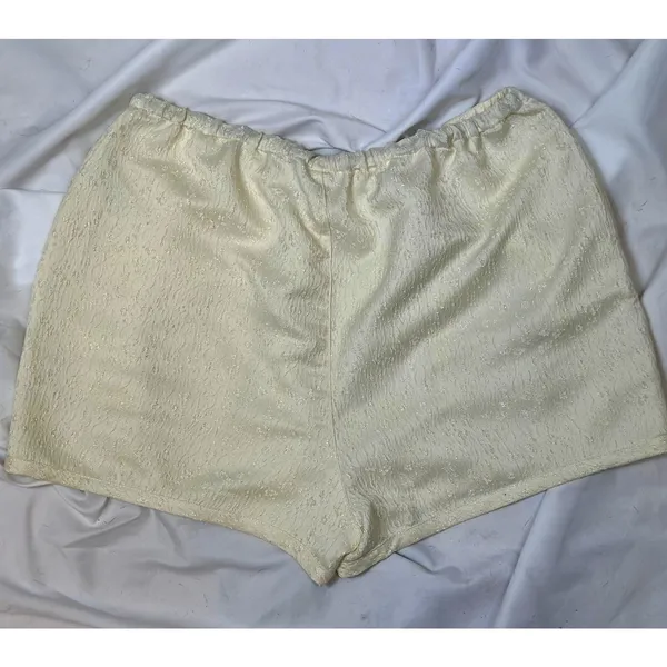 Free People Pearl Satin Shorts Drawstring Waist Tofu L - Image 13