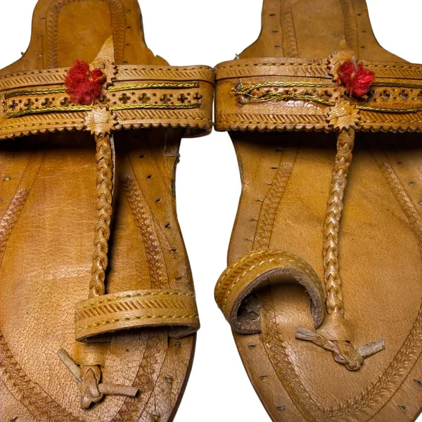 Handmade Leather Kolhapuri T Strap Sandals Braided Tan Brown Womens 10 - Image 2