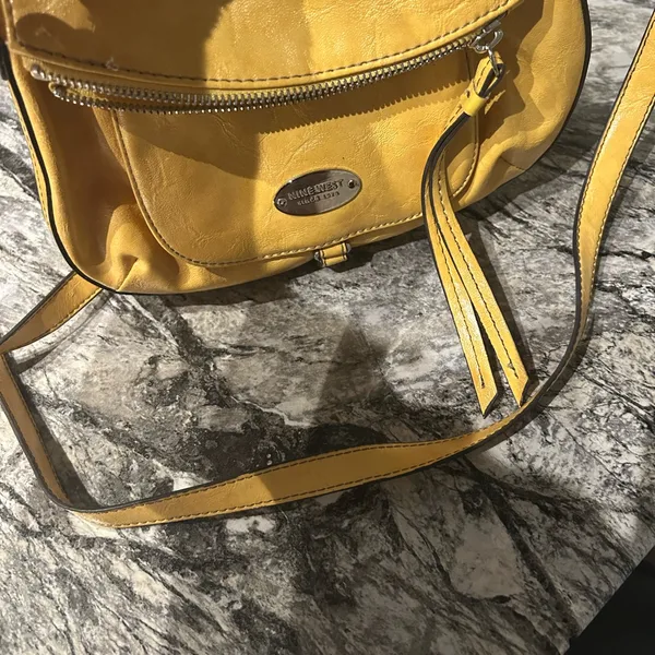 Nine West Yellow Faux Leather Crossbody Bag - Image 8