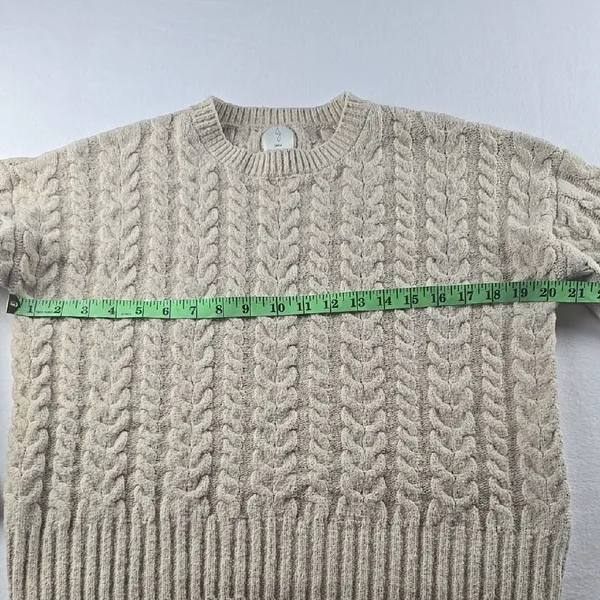 Joie Women's Cream Cable Knit Sweater‎ Small - Image 5