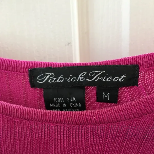FINAL MARKDOWN Ladies Patrick tricot silk sweater medium - Image 3