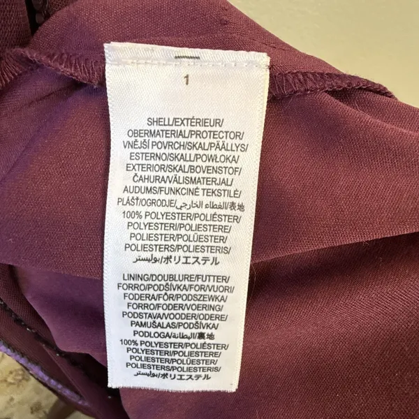Adrianna‎ Papell Cassis Sequin Beaded Maxi Gown Dress Size 10 Plum Purple Gatsby - Image 8