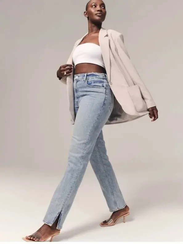 Abercrombie Curve Love 90s Straight Ultra High Rise Split Ankle - Image 3