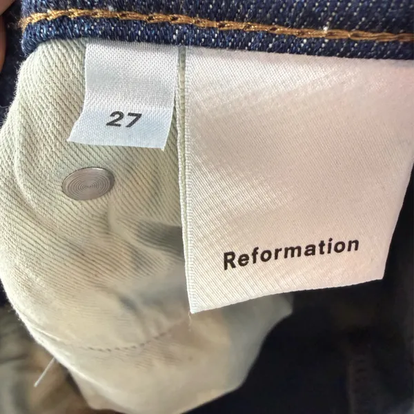 Reformation Liza Straight Jean‎ in Jamaica Blue Size 27 - Image 7