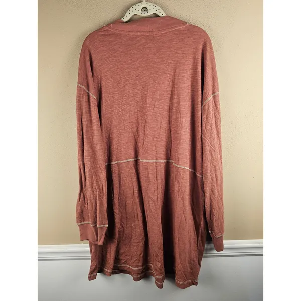 Natural Life Womens Rust Charlie V Neck Mini Dress Tunic Top XL - Image 2