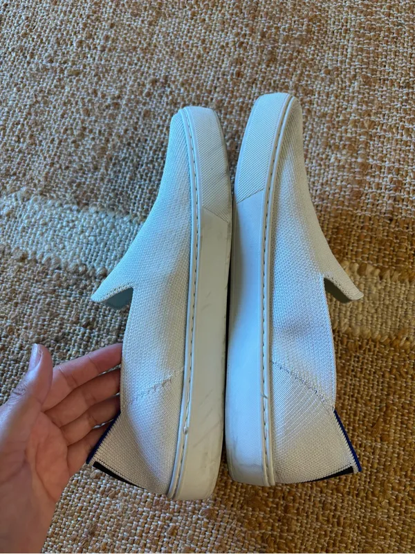 Rothy’s The Original Slip On Sneaker in bright white - Image 8