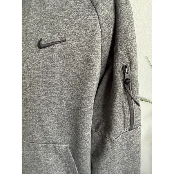 Nike Therma Fit Gray Heathered Hoodie Sweatshirt‎ Therma-FIT Technology Full Zip - Image 4