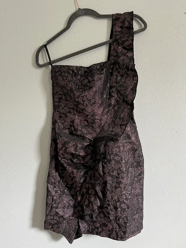 Revolve Jacquard Cocktail Dress Black - Image 8