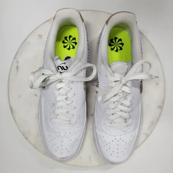 Nike Court Vision Low Next Nature x United Sneakers Womens 11 White Tan Leather - Image 5