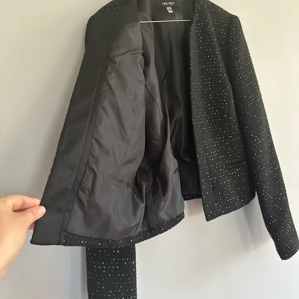 Nine West Women's Sequin Tweed Blazer - Image 5