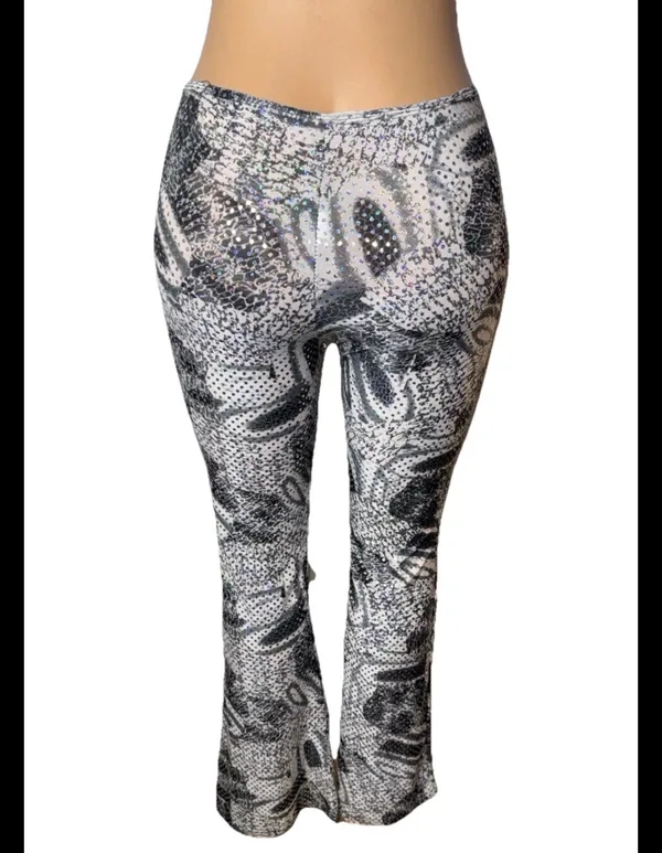 Holographic sequin flare pants Gray Size M - Image 4