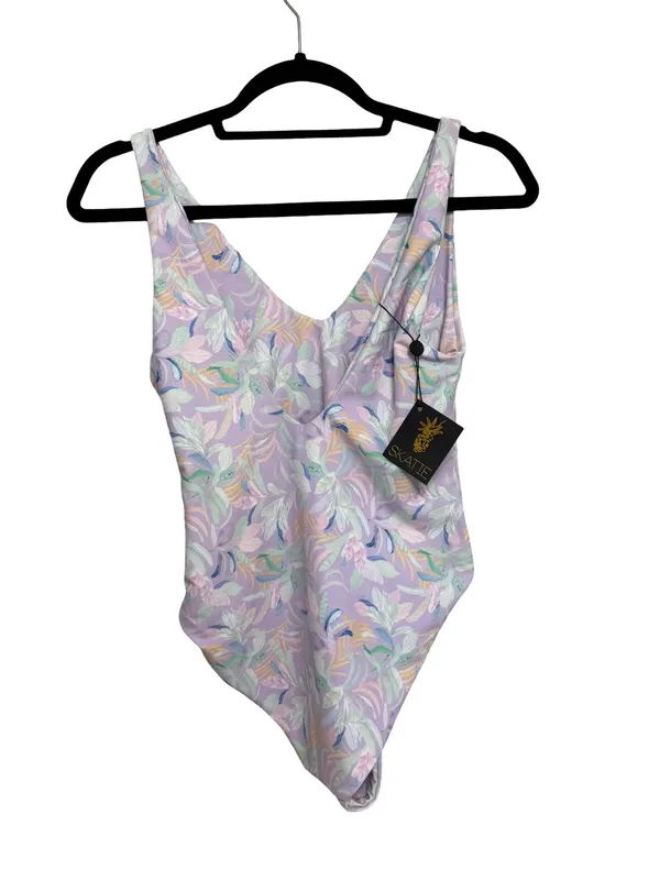 NEW SKATIE Amanda One Piece Swimsuit in Pastel Purple Leaf Print - Size S - Image 2
