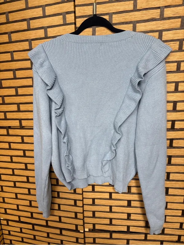 Opposite blue ruffle sweater size 2X - Image 2