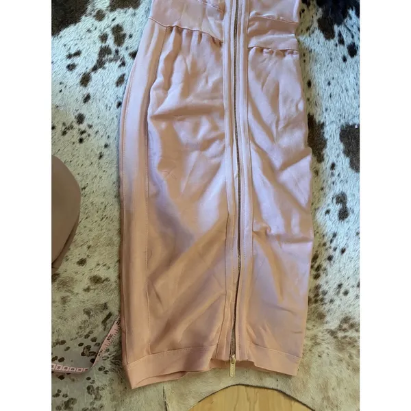 House of CB Ramah blush pink bandage‎ dress Size XS - Image 8