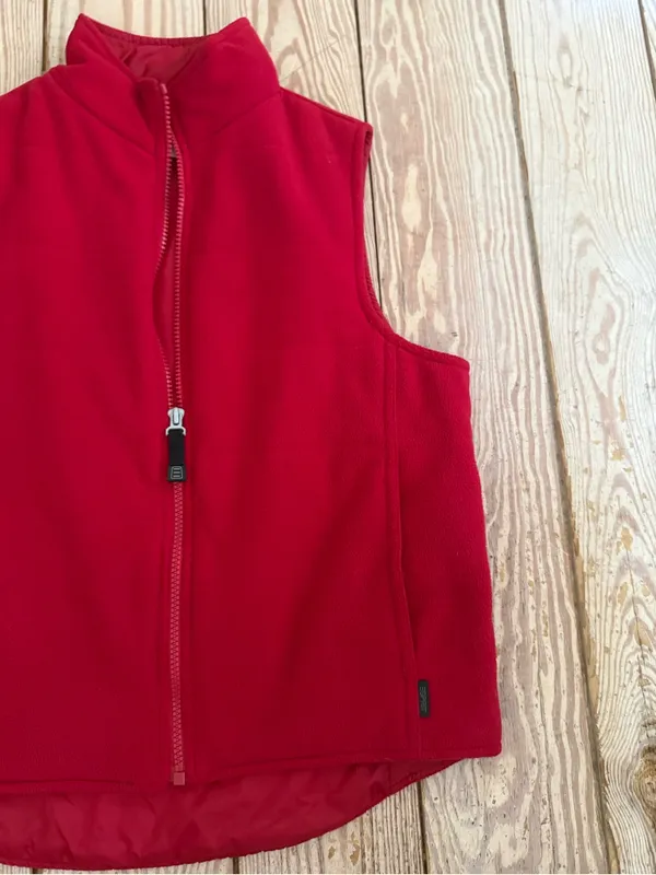 Esprit Red Fleece Vest size m - Image 2