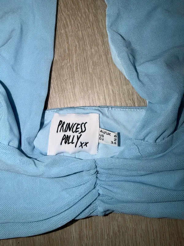 Princess Polly Light Blue Halter Top - Image 3