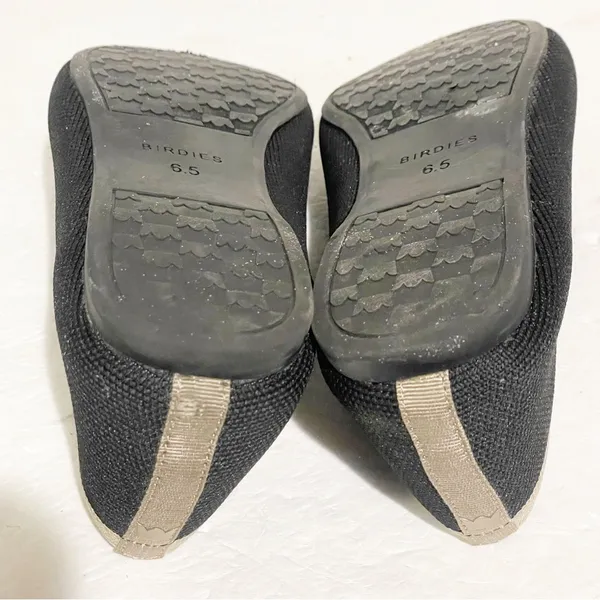 Birdies Size 6.5 The Blackbird Loafers Washable Knit Flats Jet‎ Black Women’s - Image 6