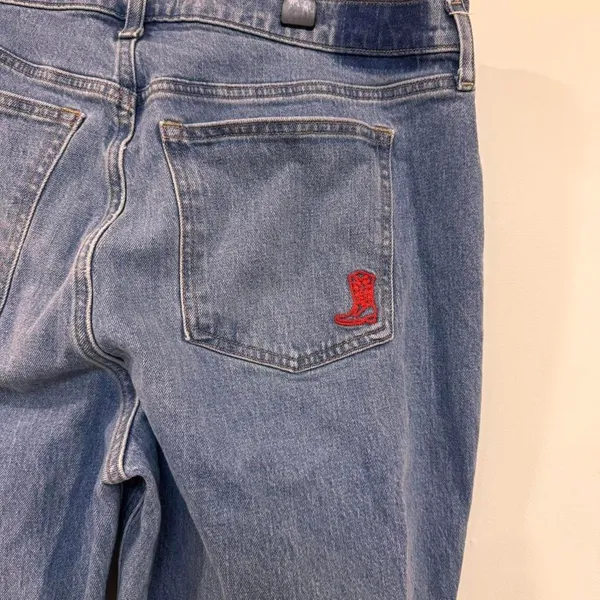 Abercrombie Fitch Women's 34" 18 Jeans 90s Straight Ultra High Rise Embroidered - Image 5