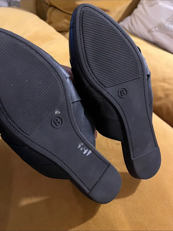 Big Buddha Black Woven Pointed Slip-On Mules - Image 4