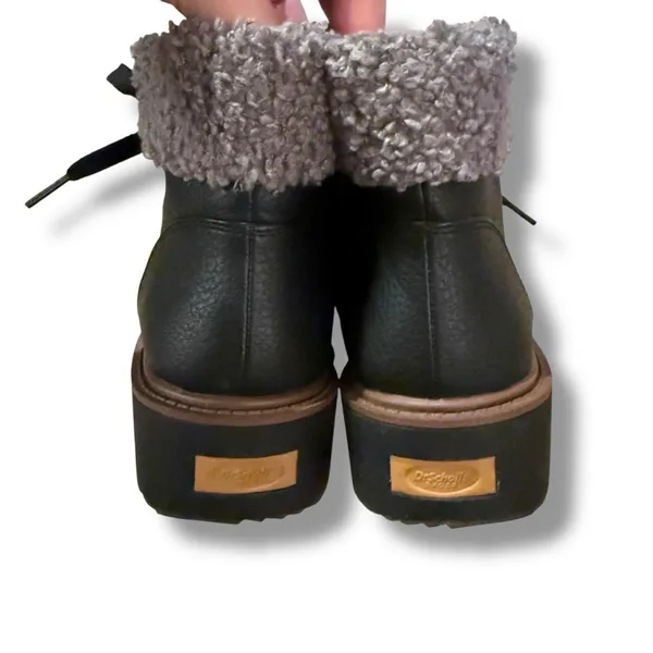 Dr. Scholl's Women's‎ Love To Ankle Black Faux Leather Shearling Booties Sz 8 - Image 6